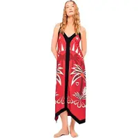 Gisela Non-adjustable Thin Strap Ethnic Print In&out ærmeløs Lang Kjole