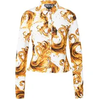 Versace Jeans Couture Bluse choko / gylden gul / mandarin / hvid
