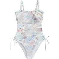 Next Formgivende badedragt royalblå / himmelblå / brun / offwhite