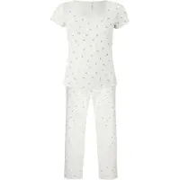 Hunkemoller Pyjamas 'Daisy' lysebeige / blå / grøn