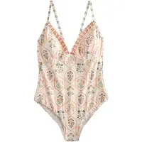Next Badedragt lysebeige / grøn / orange / gammelrosa