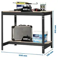 Simonwork (bancos De Trabajo) Bt0 Metalhylde 842x1510x760 Mm