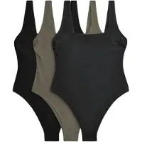 The Set Badedragt oliven / sort