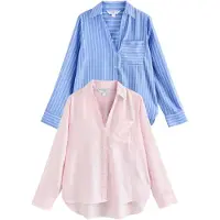 Next Bluse lyseblå / pastelpink / hvid