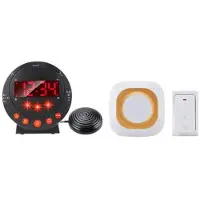 Mtp Products TS-BC620 LED-vækkeur med vibration og dørklokke til ældre