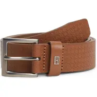 Tommy Hilfiger Bælte 'Flag Plaque Embossed' brun