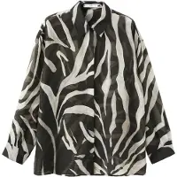 Mango Bluse 'SALOME' grå / sort / offwhite