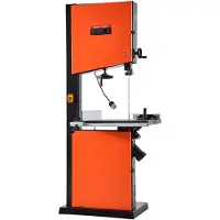 Vevor Træbearbejdningsbåndsav, 457 mm, Båndsav med 2240W 3HK motor, 406 mm maksimal skærehøjde, 690 x 510 mm støbejernsbord, med 360° arbejdslampe, geringsmåler, hegn, Båndsav til træbearbejdning