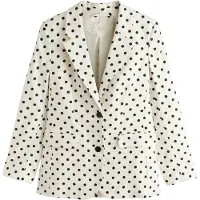 Next Blazer sort / naturhvid