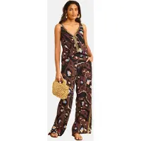 Love & roses Jumpsuit ecru / lyseblå / choko / sort