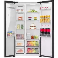 Gorenje Side by side NRS917E61BX H247B, Fritstående, Amerikansk dør, Sort, 2 dør(e), Berøring, LED