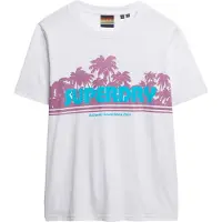 Superdry Superdrytil kvinder. W1011710A Outdoor Stripe Relaxed T-shirt hvid (XL), Casual, Bomuld, Korte ærmer