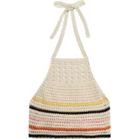 Superdry Crop Halter Crochet Ærmeløs Top