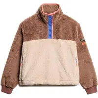Superdry Superdrytil kvinder. W2012349A Supersoft Mash Up fleece brun (M), Casual, Polyester