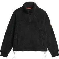 Superdry Superdrytil kvinder. W2012372A Super Henley fleece sort (S), Casual, Polyester