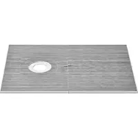 Vevor Brusekarbsæt, 1524x965 mm bruseskålsæt med 160 mm forskudt afløb, lette EPS-bruseinstallationssæt med 2 vandtætte klude, bruseskålshældningspinde, der passer til badeværelse