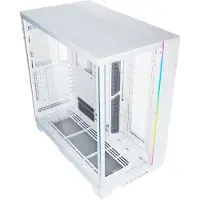 Lian Li O11 Dynamic Evo XL - Tower - ATX - sidepanel med vindue (hærdet glas) - ingen strømforsyning - hvid - USB/Lyd