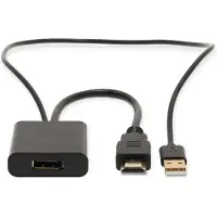 Nedis Guld Hdmi Han Til Displayport Han/usb-a Han Lige Pvc-belagt Adapter