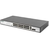 Digitus DN-95343 24 Port Fast Ethernet PoE Switch 19 Inch Unmanaged 2 Uplinks