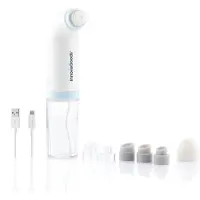 24hShop Genopladelig hydro-ansigtsrenser / porerenser med vand / hydro-cleanser med 6 mundstykker