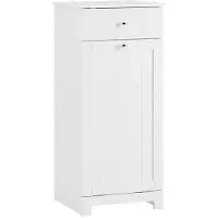 SoBuy Hvid vaskemaskineskab med kurv 40x38x90 cm
