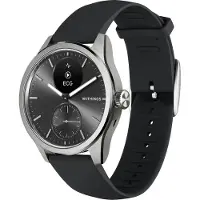 Withings ScanWatch 2 - 42 mm - rustfrit stål - hybrid-smartwatch med bånd - fluoroelastomer - håndledsstørrelse: 163-239 mm - monokrom - Bluetooth - 52.6 g - sort
