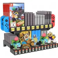 JYS Organizer / stativ til gry game boy / snes / n64 / nes / fc / sfc / hvc-mr / nds3 / 3ds til konsol Nintendo Switch / Switch OLED / NS198