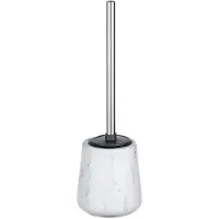 Wenko 23697100, Toiletbørste & holder, Rustfrit stål, Hvid, Keramisk, Rustfrit stål, Rustfrit stål, 390 mm, 12 cm