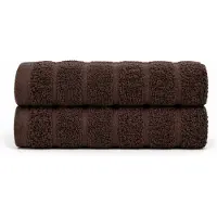 Borg Living Bomulds håndklæder - 100% kæmmet bomuld - Gæstehåndklæder 30x50 cm - 2-pak - Brun