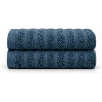 Borg Livinig Bomulds håndklæder - 100% kæmmet bomuld - Badehåndklæder 70x140 cm - 2-pak - Blå