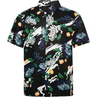 Superdry Superdrytil mænd. M4010620A Hawaii-skjorte med korte ærmer, sort (XXL), Casual, Modal