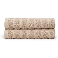Borg Living Bomulds håndklæder - 100% kæmmet bomuld - 50x100 cm - 2-pak - Sand