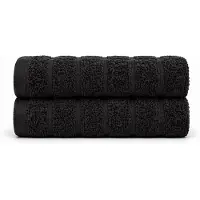 Borg Livinig Bomulds håndklæder - 100% kæmmet bomuld - 50x100 cm - 2-pak - Sort