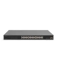 Digitus - Switch - 19, L2, 2 uplink ports, af/at - Administreret - 24 x 10/100/1000 + 2 x SFP - monterbar på stativ - PoE+ (430 W)
