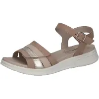 Caprice Sandal, beige, made of Leather without heel, Size 36