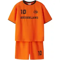 Name it Shortssæt - NknHiteam - Vibrant Orange - - 9-10 år (134-140) - Fodboldsæt