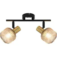 Domoletti SPOT LIGHT SHADOW 2xE14 sort/guld