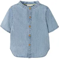 Name it Skjorte - NmmHans - Light Blue Denim - - 2 år (92) - Skjorte