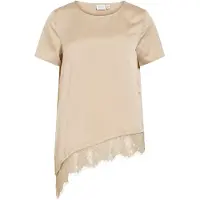Vila Viellette Blonde Top Med Korte Ærmer