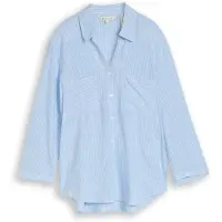 Tom Tailor Bluse lyseblå / hvid