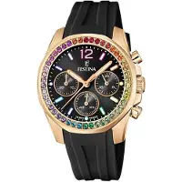Festina Dameur F20611-3 Boyfriend Sort/Gummi Ø38.1 mm