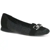 Caprice Slipper, black, made of Leather and synthetic with Trapeze heel, Size 36