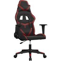 vidaXL gamingstol m. massagefunktion kunstlæder sort og vinrød