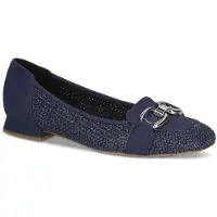 Caprice Slipper, blue, made of Leather and synthetic with Trapeze heel, Size 39