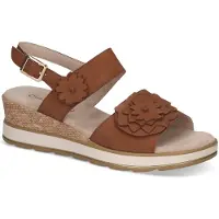 Caprice Sandal, brown, made of Leather without heel, Size 36