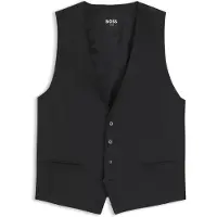 BOSS Slim-fit vest til jakkesæt i serge af ny uld