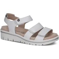 Caprice Sandal, white, made of Leather with Wedge heel, Size 42