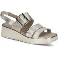 Caprice Sandal, metallic, made of Leather with Wedge heel, Size 36