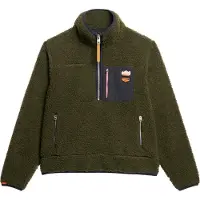 Superdry Superdrytil kvinder. W2012343A Vintage Retro half-zip fleece grøn (M), Casual, Polyester