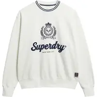 Superdry Superdrytil kvinder. W2012468A Country Club sweatshirt hvid (XL), Casual, Bomuld, Lange ærmer